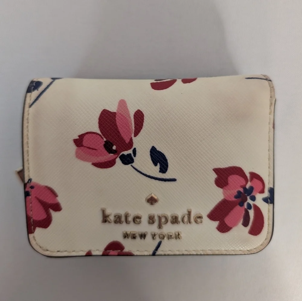 Kate Spade Staci Tea Garden Toss Bifold And Small Wallet Set As Is